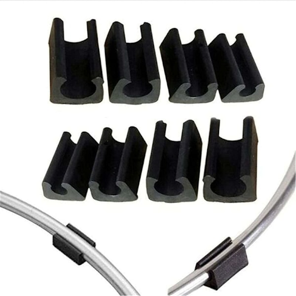 32 st Stolsbensskydd Rörändskydd Möbelskydd Golvskydd U-formade Plaststolsbensskydd, Stolsbensskydd Silikonrörklämma (10mm, Svart)