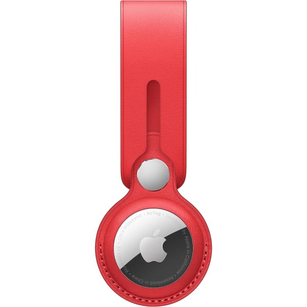 Lämplig for AirTag-deksel Apple AirTags anti-forlorad enhet nyckelring rød IC