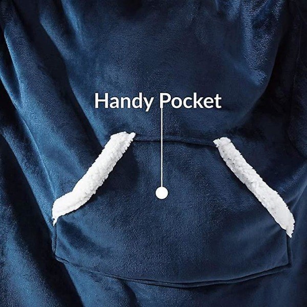 Oversized Hættetrøje Tæppe Bærbar Lamme Velvet Lazy Tæppe Rød red