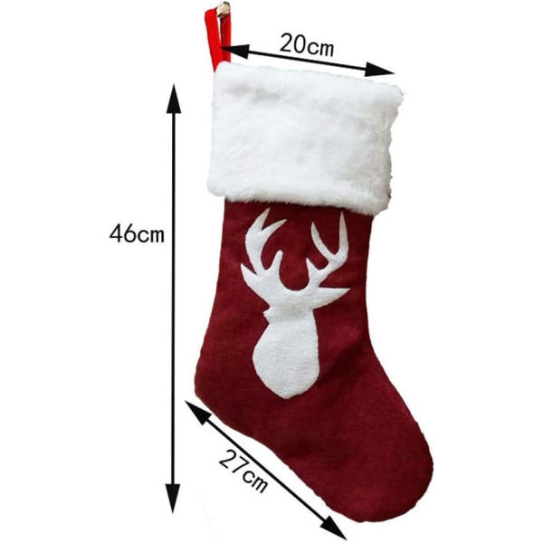 IC NOE 4 st Julstrumpor för öppen spis, tomte