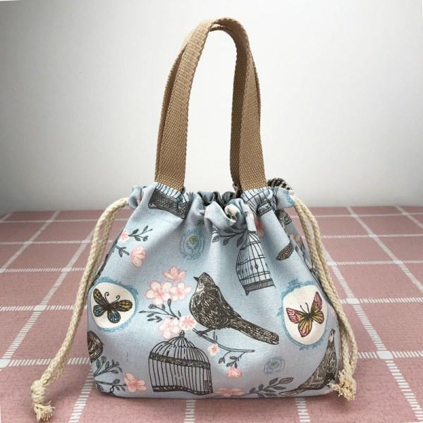 IC Canvas Rispose Bag Student Rispose Bag Lunsjboks Bag Blå
