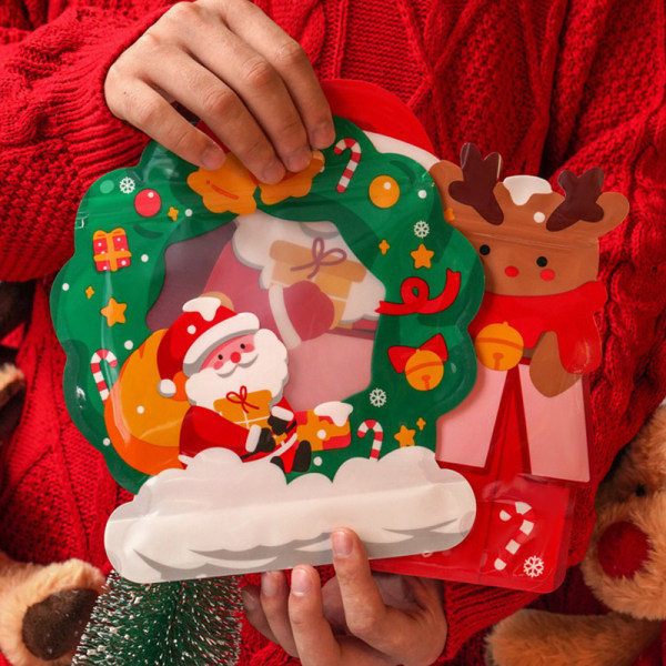IC 10ST Tjocka plastjulklappsaskar Ziplock Pack Bag Reseala A6 one size
