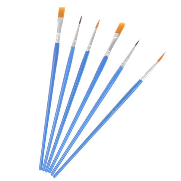 50 stk. flate malepenselsett med nylon, liten børste, bulk B