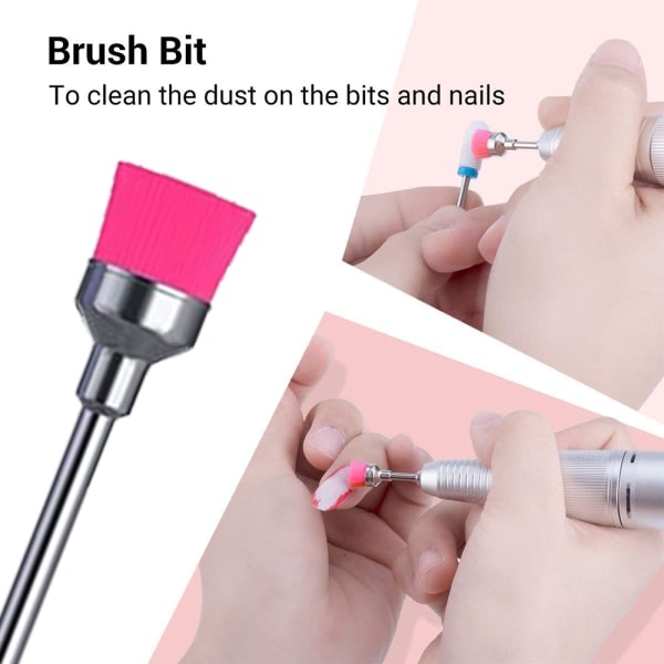 10 stk. sæt neglebåndsbit til akryl gel negle, fint korn bit til elektrisk manicure maskine hjemme salon brug