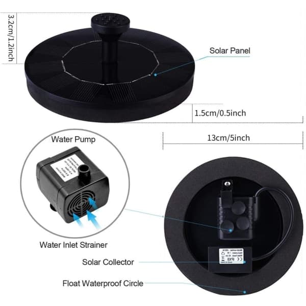 IC Solfontene, Flytende Solcelledrevet Vannfontenpumpe for