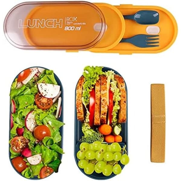 IC Japansk Bento Box Vuxen Lunchbox, Stapelbar 2-lagers Bento Box