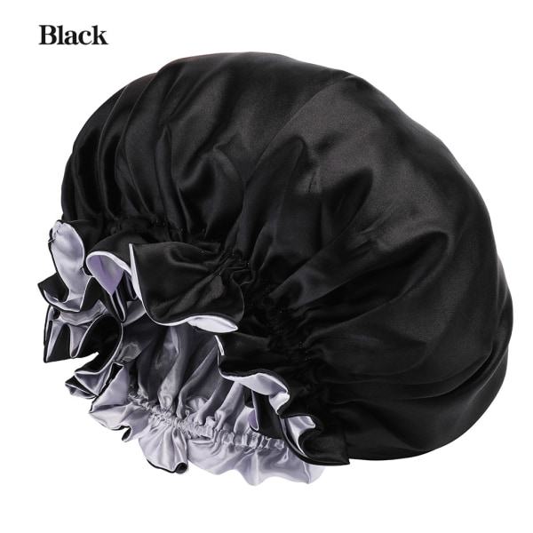 IC Silke Bonnet til naturligt hår til sorte kvinder, satin hue til langt hår til at sove, stor hårwrap