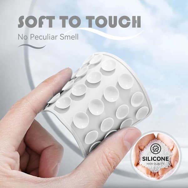 Silicone Cell Phone Mount with Adhesive, Suction Cup Phone Case Mount for iPhone and Android, Hands-Free Cell Phone Grip with Adhesive