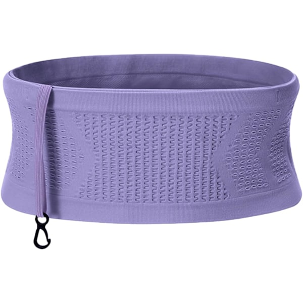 Slim Fit Löparbälte med 4 Säkra Stora Fack, Fukttransporterande Midjeväska för Träning, Midjeväska för Löpare, Fitness, Träning Lila L Purple L