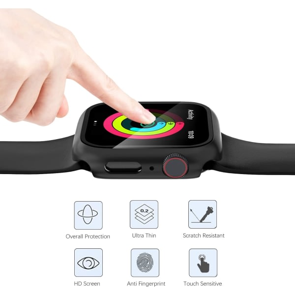 Yhteensopiva Apple Watch Series 7 -kotelo 41 mm 45 mm näytönsuojalla IC