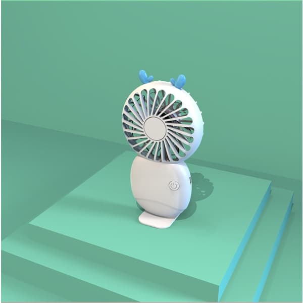 IC Mini Fan tecknad handhållen fläkt bärbar White
