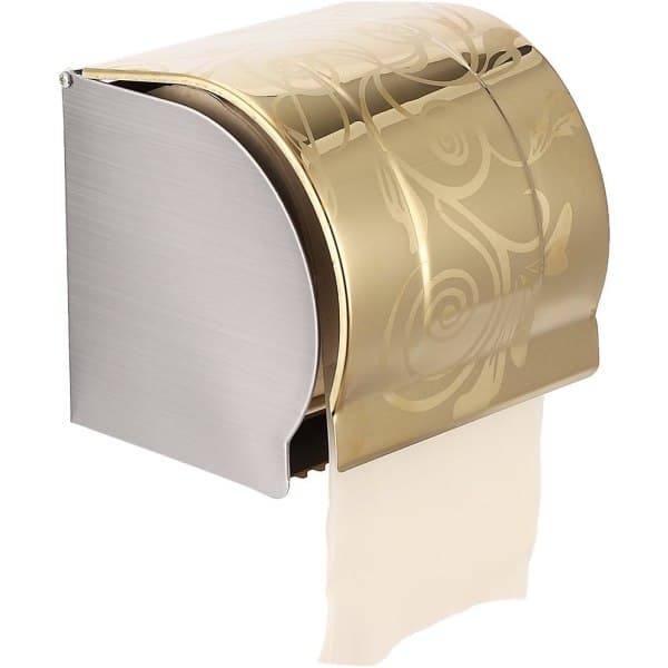 IC Toiletpapirholder i rustfrit stål, fuldt dækket med blank finish