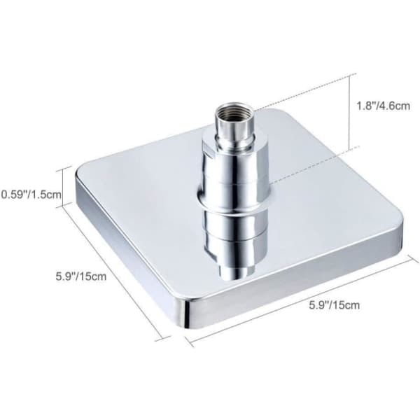 IC Kvadratisk LED-bruseshower, 6-tommer LED-bruseshower i tre farver