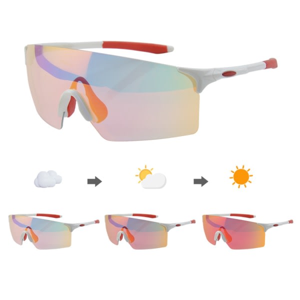 IC Sportglasögon for løb og cykling - farveskiftende glasögon Rød