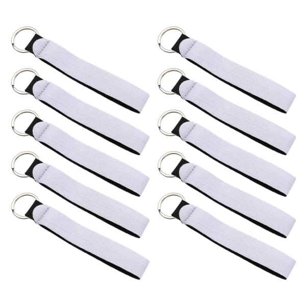 10 stk Nøgleringe med Armbånd Nøglering Bulk Håndleds Nøglering IC