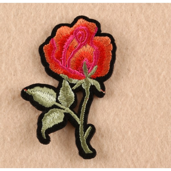 IC 11 st Rose Blommor Stryklåser Applikation for hantverk, Broderi Strykplåster, sömnad, kläder