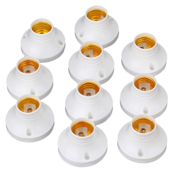IC 40-pack E27 rund plastsockelhållare Bas för E27 spirallampor AC 220v