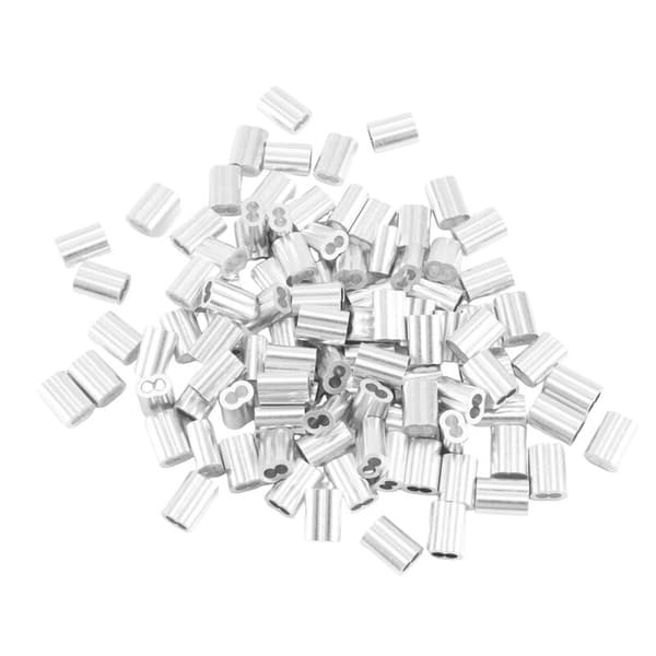 100 st aluminium krymphylsor för kabel och diameter 3 millimeter