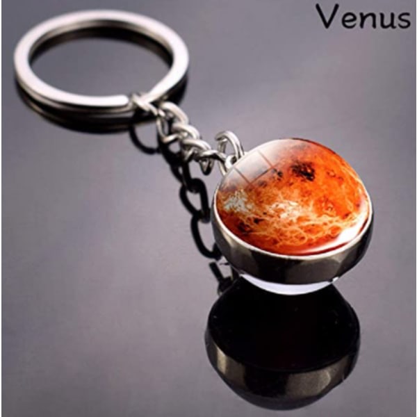 Solar System Planetary Keychain Tillbehör Pendant Bag Ornament Keyring (Venus) IC