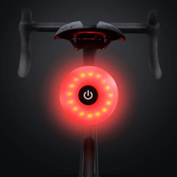 Cykelbaglys, USB-opladningsbar LED-vandtæt varning 5 positioner bagljus