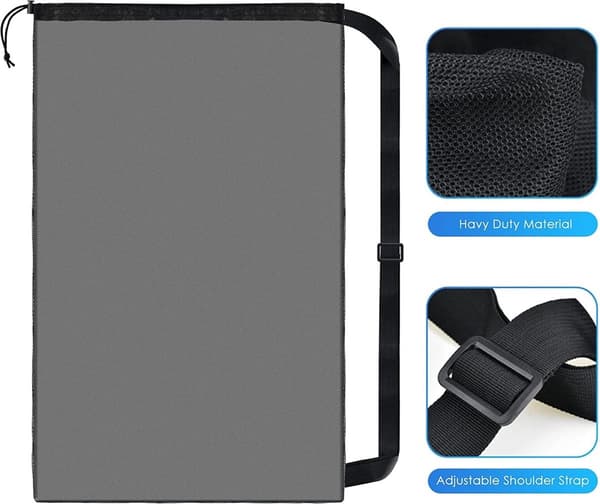 101x76cm - Storage Bag - Front - Mesh Bag - Beach Bag - Beach - with - Adjustable - Shoulder Strap - Drawstring - Mesh Backpack