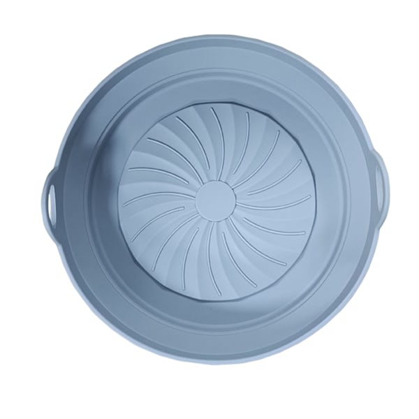 IC Air Fryer silikonfoder Vikbar skål Fleksibel og myk murstein med håndtag for å gjøre dumplings kalkon grey