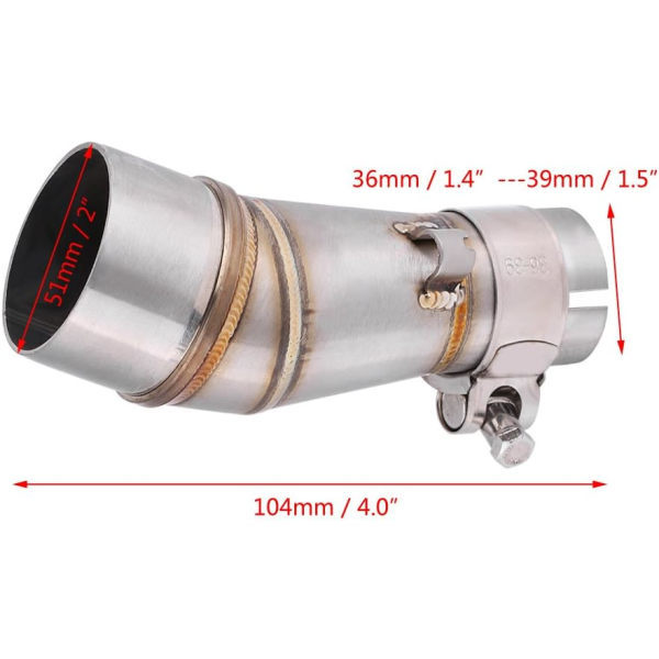 IC Motorcykel Avgassystem Adapter Mellanrör