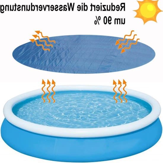 Runt poolskydd 183 cm diameter, vattentätt PE-poolskydd, rivtåligt dammtätt solpoolskydd för runda ovanmarkspooler, blått