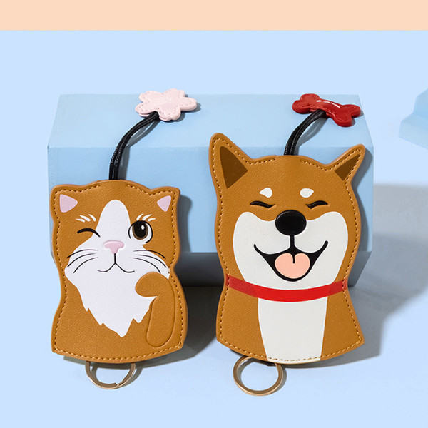 IC Creative Läder Shiba Inu Bilnyckelfodral Case Hund Hushåll K A1