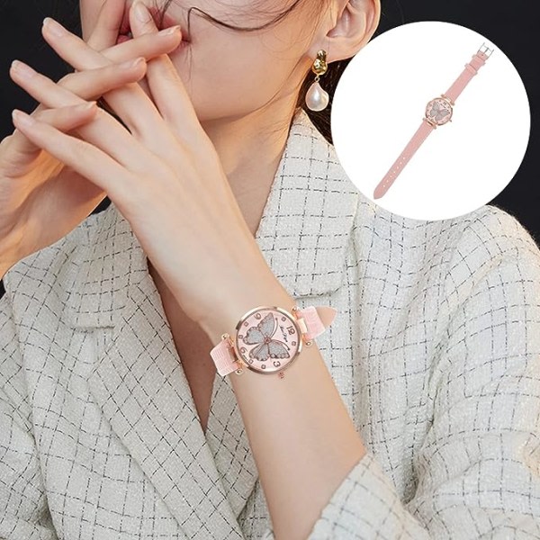 IC Watch: Analog Kvartsur med Fjärilsurtavla för Kvinnor