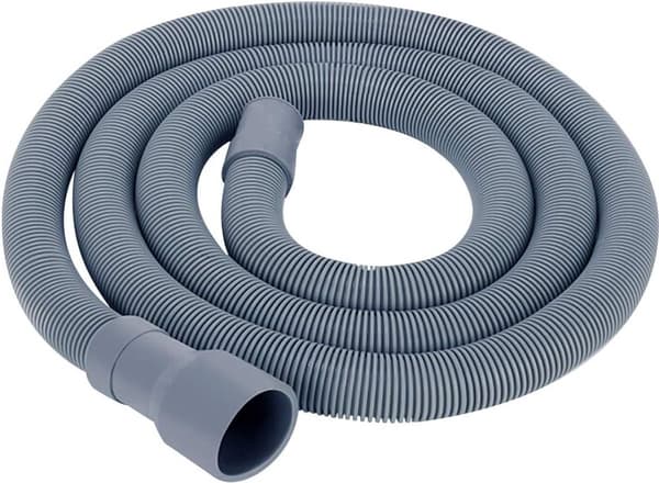 Forlengelse av avløpsslange for vaskemaskin, universal, 2 meter, med adapter og klemmer