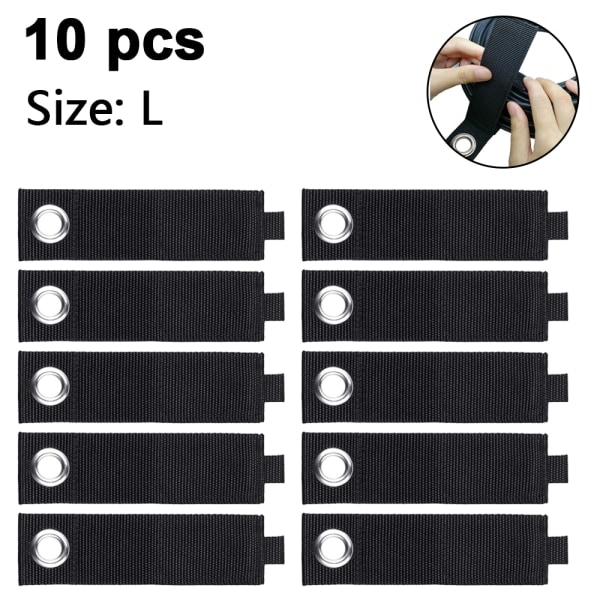 IC 10 stk Gjenbrukbare Kabelbindere Tape Kraftig Oppbevaring L(50*330mm)