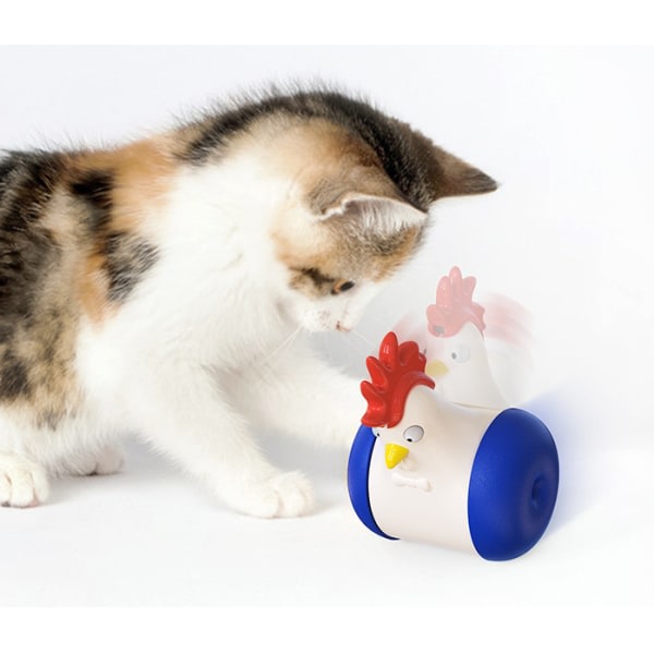 IC Husdjursprodukter, elektrisk lasertumlare, läckande skivspiller, kattleksak (lätt kycklingkattleksak, röd og blå)