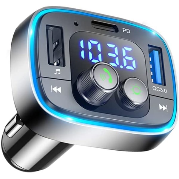 IC Bil Bluetooth FM-sender, radiolydspiller, handsfreesamtal og musikkmottaker