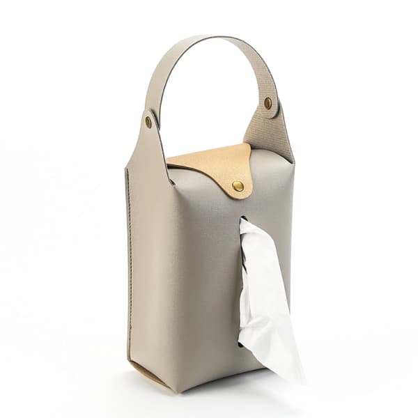 IC Bil nackstöd Tissue Holder Läder Tissue Organizer Svart
