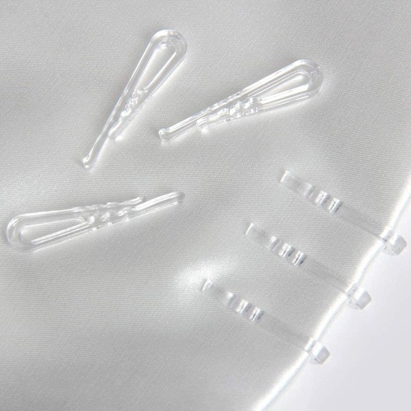 100 stk. Tøjklemmer Plastikklemmer Hvide Skjorteklemmer