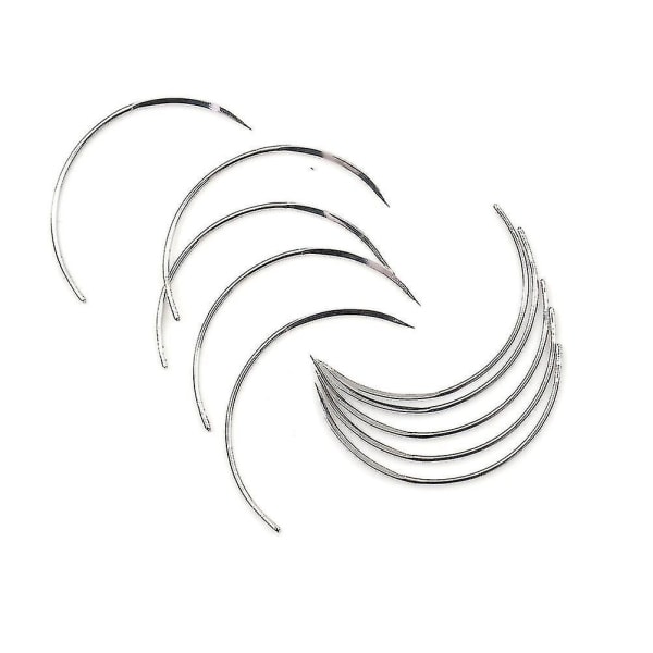 10 st slitstark metall 1/2 8*28 hörn medicinsk nål sutur kirurgisk værktøj dubbelt ögonlock