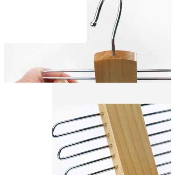 Trähängare för slipsar, halsdukar, skärp, accessoarer