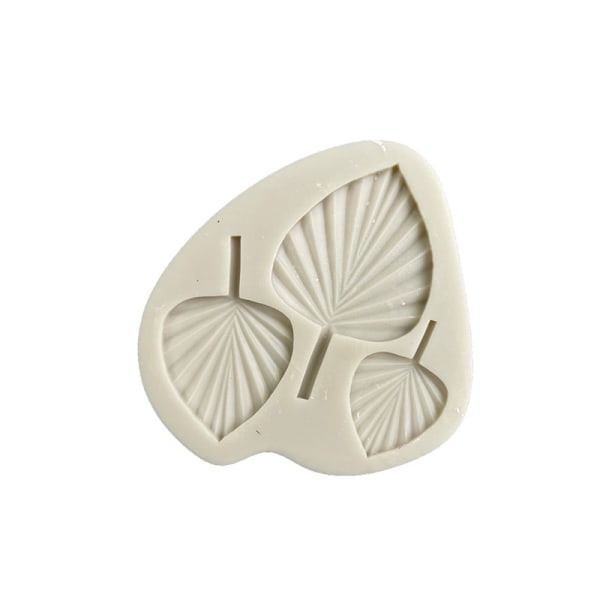 IC 3-huls palmbladssilikon Sugarcraft form hartsværktøj 15x13.5x1.2cm