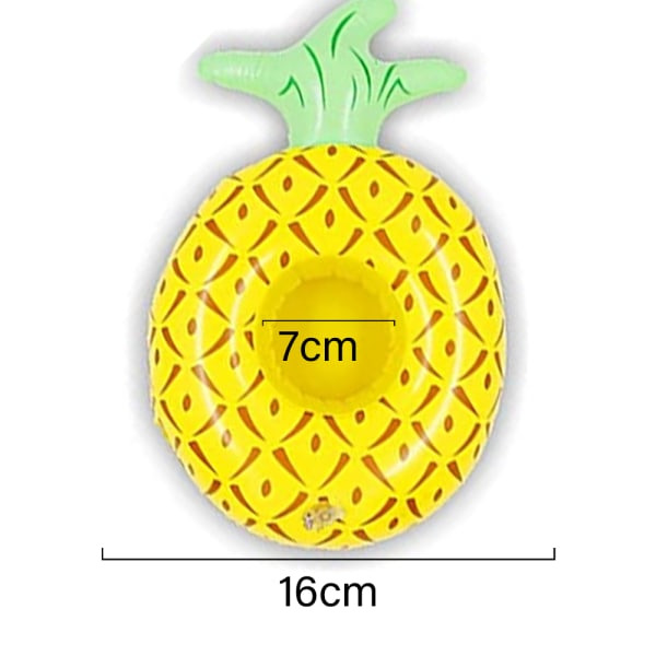 IC 8-pak Uppblåsbar Flydende Drikkeholder, Drink Floats Oppustelige Kopperunderlag til Poolparty - Ananas Oppustelig Glasunderlag