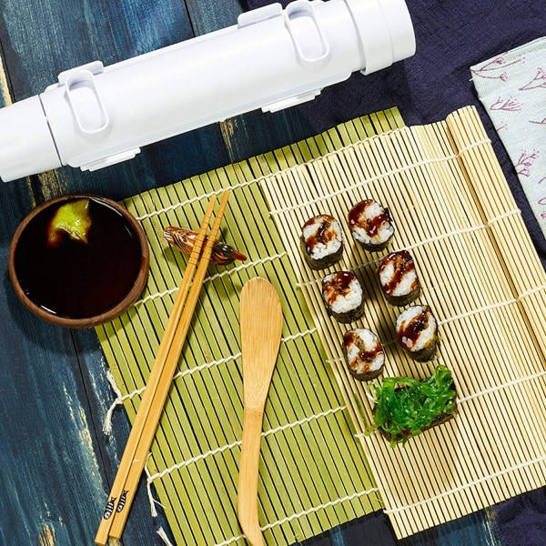IC Sushi-valmistussarja Bambu Sushi Mat Kaikki yhdessä valkoinen