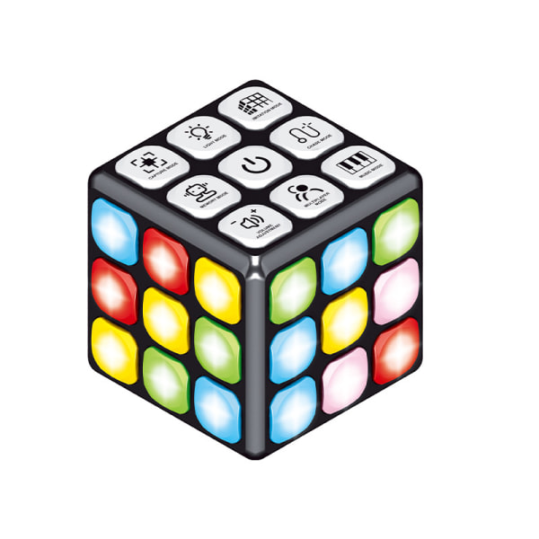 IC Elektronisk nivå 3 musik Rubiks kub mångsidigt multifunktionellt spel genombrottsljus Barnnyhetsleksaker