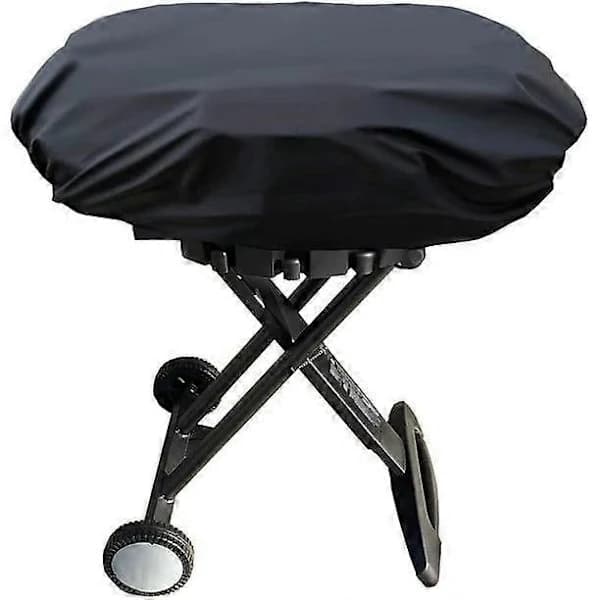 BBQ Grillovertræk 420D Polyester PU Vandtæt UV-resistent med snøre til Coleman RoadTrip LXX LXE 285 Sort
