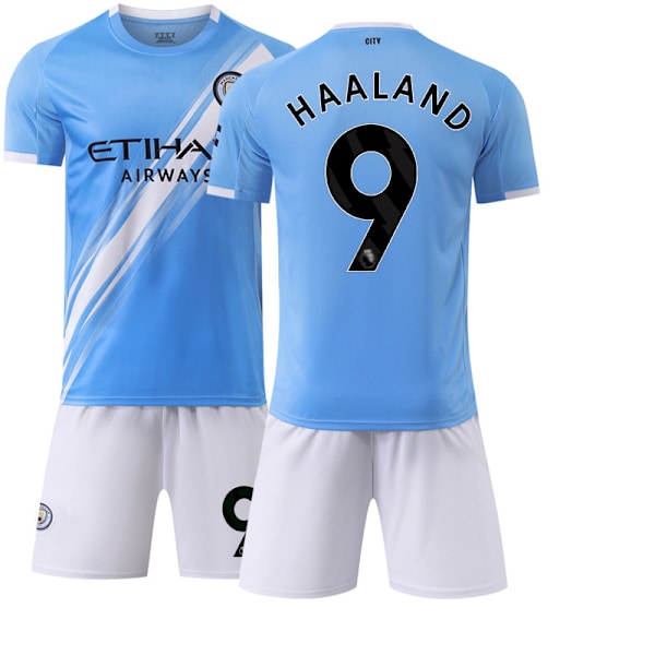 -26 ny sportsdrakt 17 De Bruyne klubb fotballdrakt nr. 9 Haaland Manchester City hjemmedrakt Manchester City home number 9 #twenty four