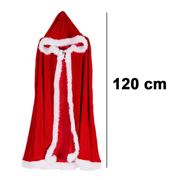 IC Jul Halloween Kostymer Kappe Mrs. Claus Santa Xmas Velvet 1,2m