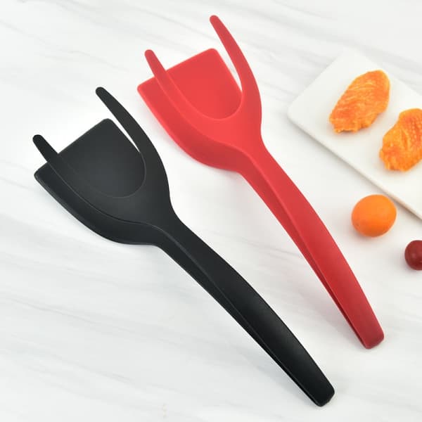 Nonstick madklemme 2 i 1 silikone brødklemme (sort)