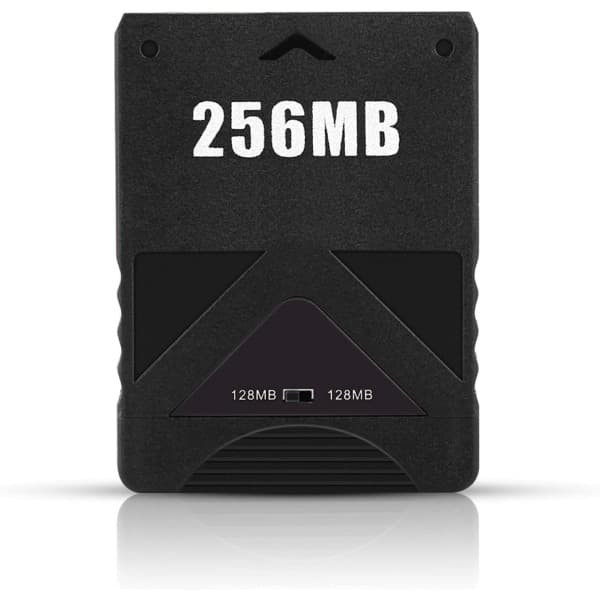 IC PS2 minnekort 256 MB, PS2 minnekortadapter, fungerer med både standard