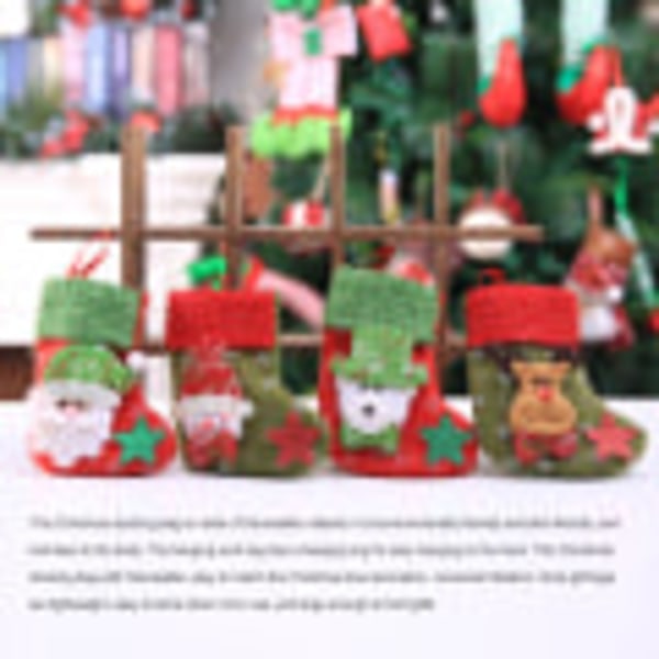 Julstrumpa för julgran, nyårsdekoration, typ 1
