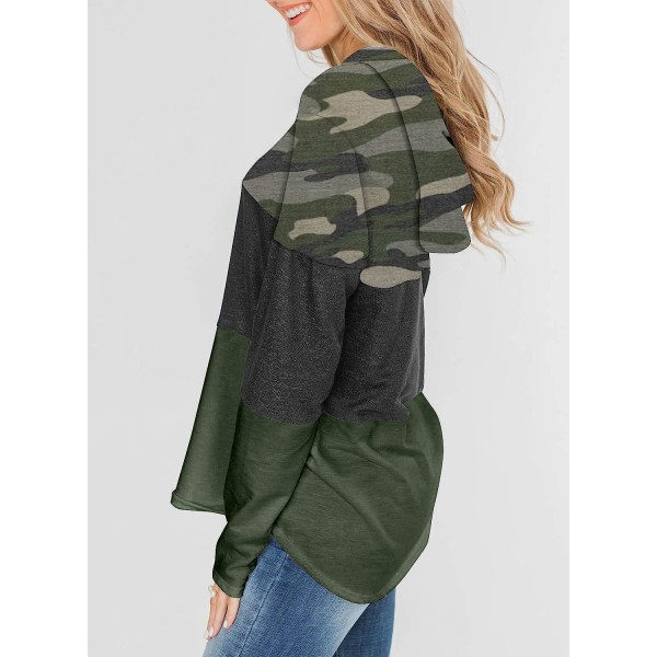 IC Actloe Dam Långärmad Randig Color Block Casual Hoodies