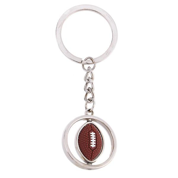 eativ Casual Rotation Fodbold Metal Nøglering Legering Nøglering Mode Smykke Nyhed Charm Bilnøgleholder (g-351 Rugby) IC